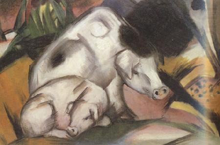 Franz Marc Pigs (mk34) china oil painting image